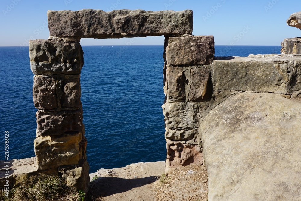 Rock Gate to the Open Blue Sea at Diamond Bay, Australia