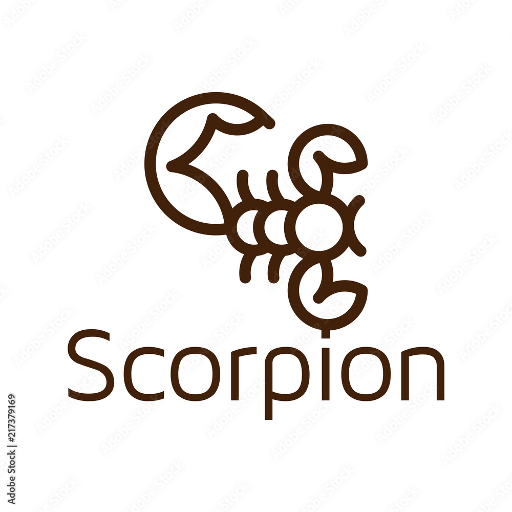 Line art scorpion logo icon vector template Line art scorpion logo icon vector template