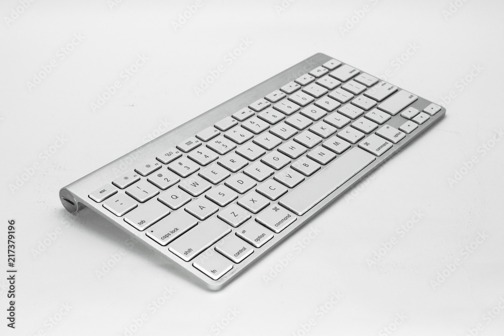 Modern Keyboard Isolated in White Background