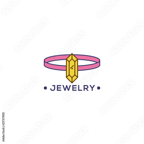 jewelry bracelet logo icon vector template