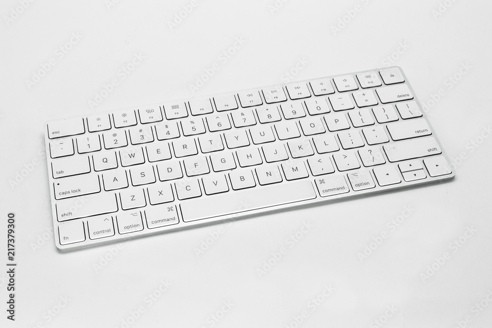 Modern Keyboard Isolated in White Background