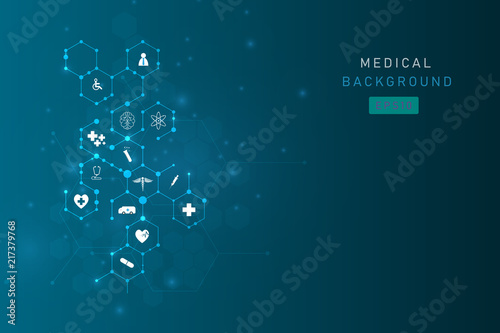health care icon pattern medical innovation concept background design