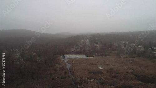 Birds Eye View of Mahopac During a Snow Fall photo