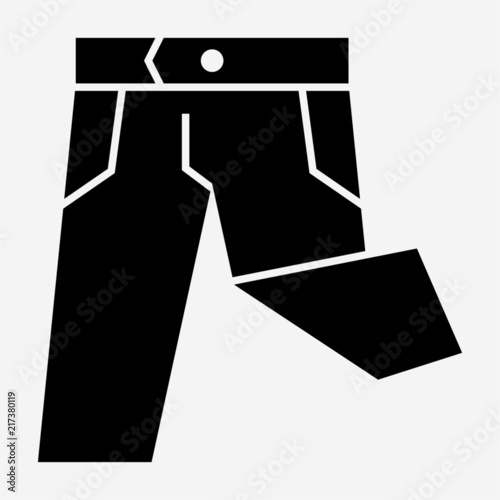 Glyph trousers pixel perfect vector icon