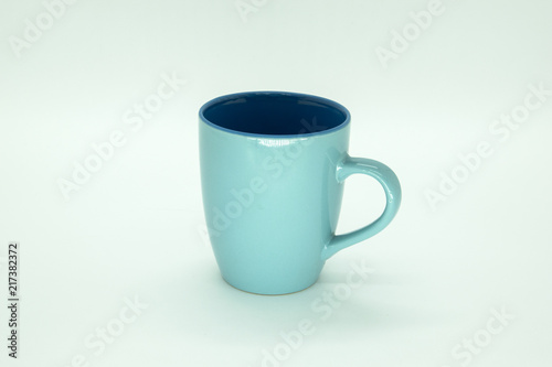 Empty blue mug