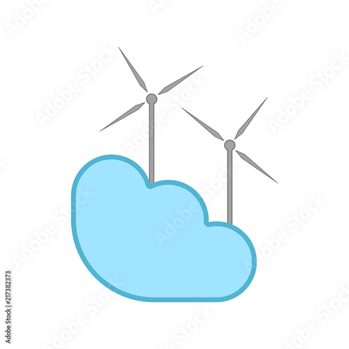Isolated windy weather icon