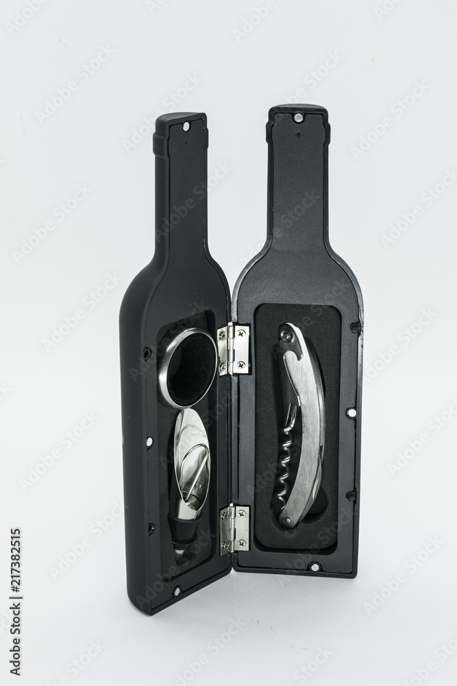 Fototapeta premium Black bottle opener kit