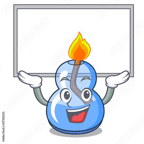 Up board alcohol burner character cartoon photo