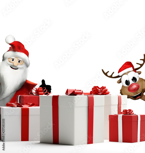 Santa Claus Reindeer surpri...