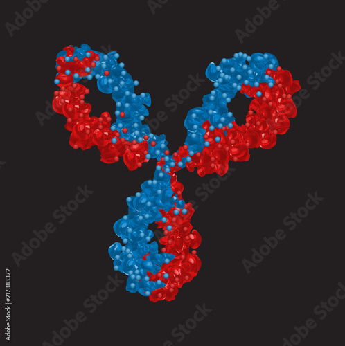 stylistic illustration of antibody  microbiology 