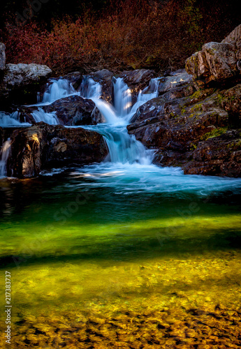 waterfall and pool