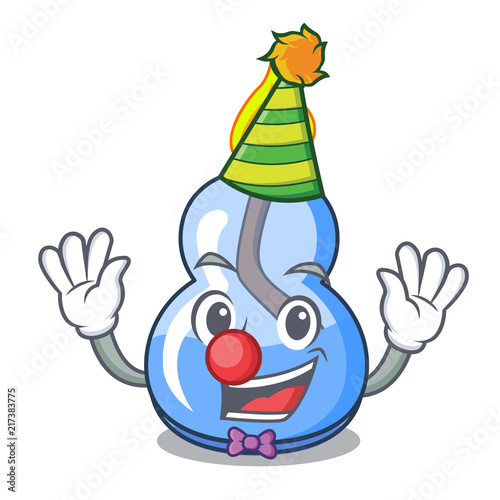 Clown alcohol burner mascot cartoon photo