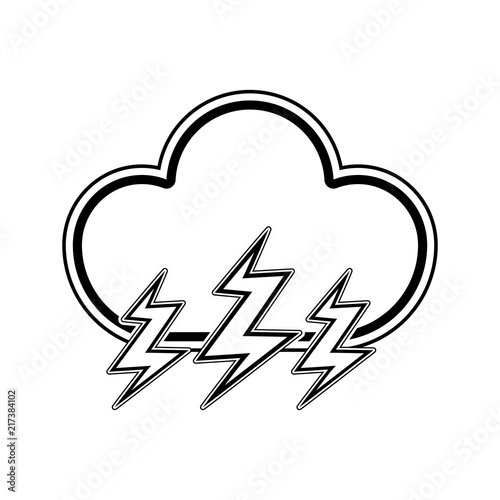 Isolated thunderstorm weather icon