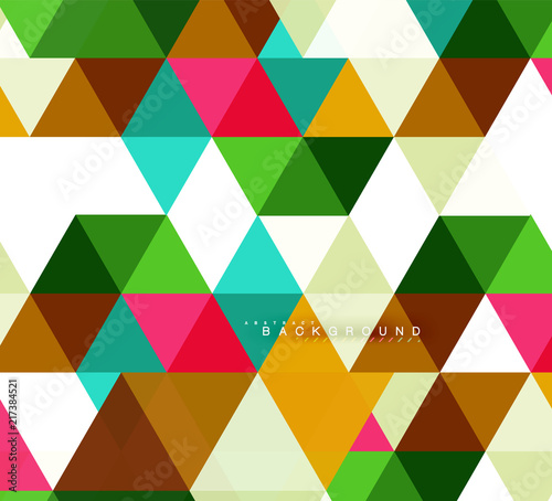 Multicolored triangles abstract background  mosaic tiles concept