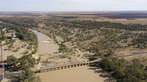  The Balonne river and town of St George, Queensland, Australia. © 169169