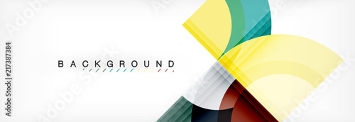 Vector circular geometric abstract background