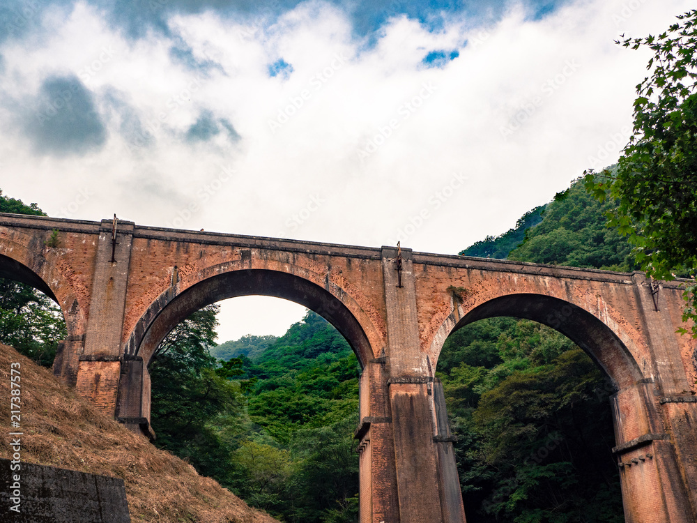 Megane bashi (arched bridge) at Annaka, Gunma, Japan