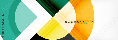 Vector circular geometric abstract background