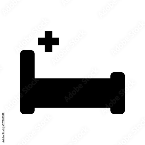 Isolated hospital bed icon