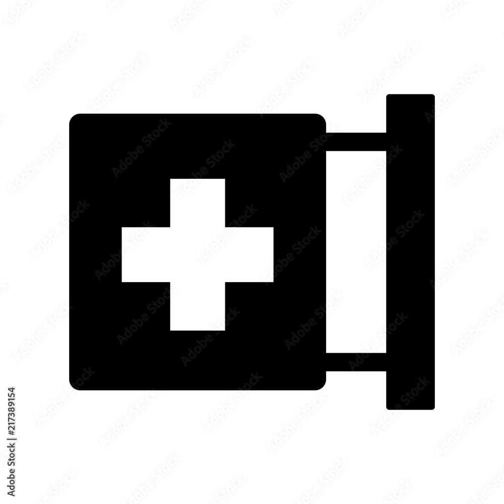 Obraz premium Isolated medicine cross icon