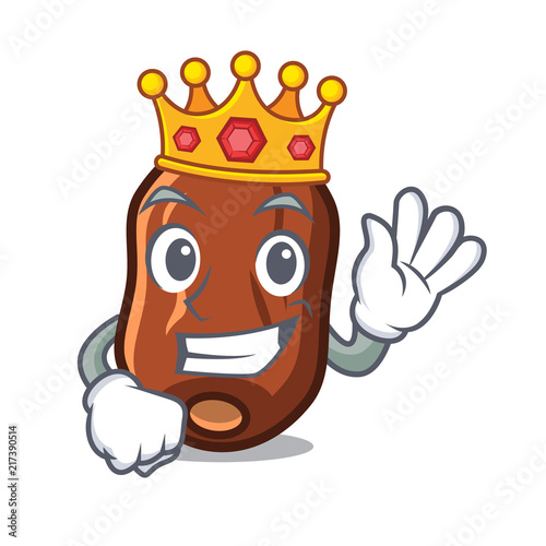King dates fruit mascot cartoon