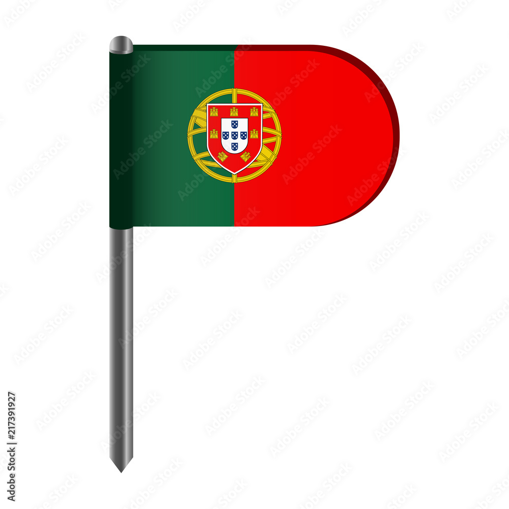 Isolated flag of Portugal Isolated flag of Portugal