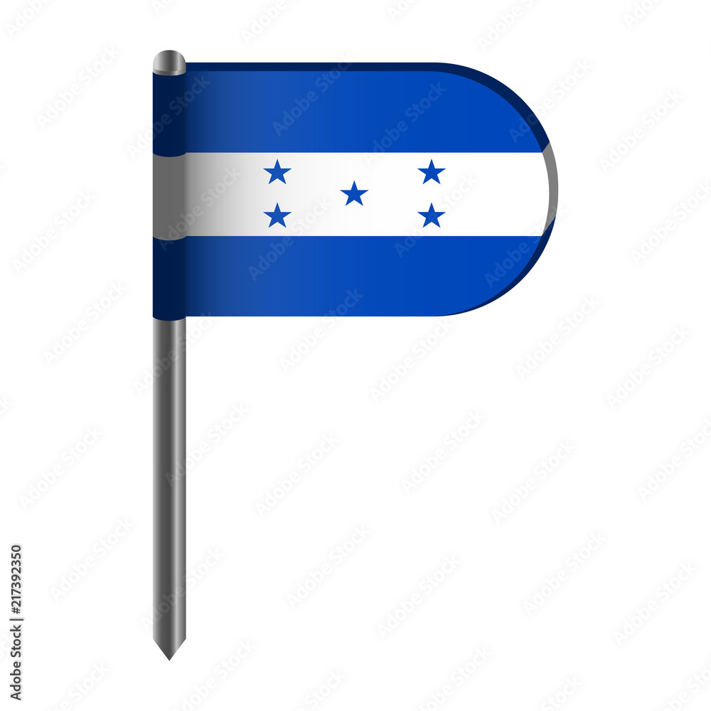 Fototapeta premium Isolated flag of Honduras