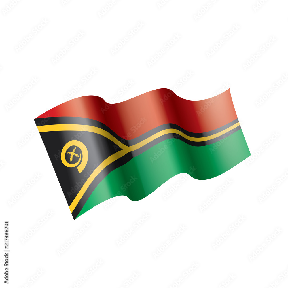 Vanuatu flag, vector illustration on a white background Vanuatu flag, vector illustration on a white background