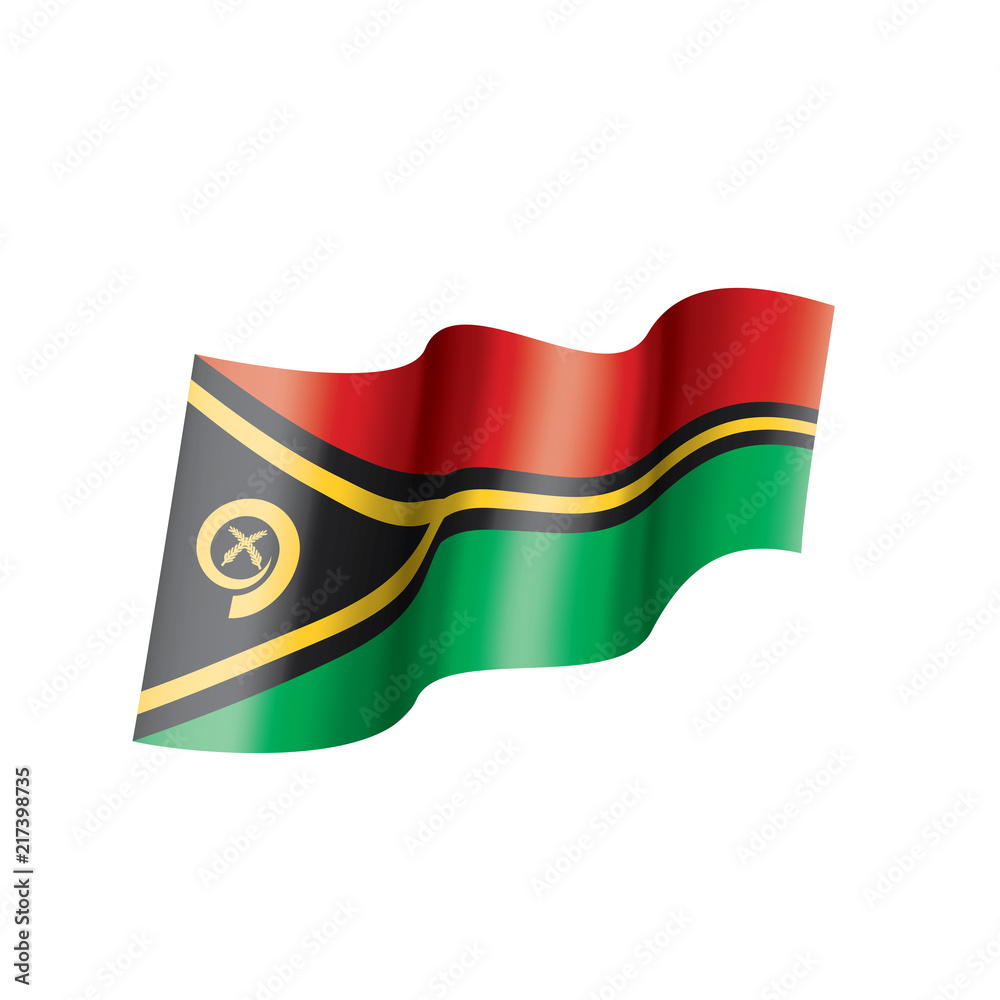 Vanuatu flag, vector illustration on a white background Vanuatu flag, vector illustration on a white background