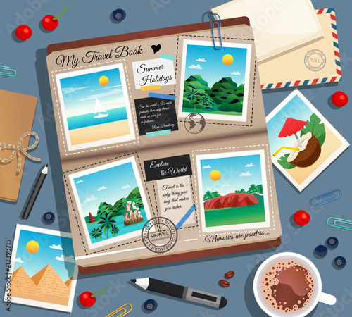 Travel Memories Abstract Background 