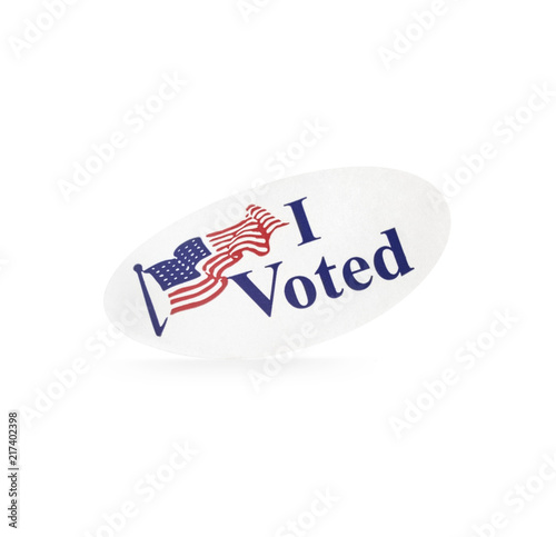 Standing Isolated Election I Voted Sticker