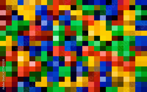 Banner color pixel background. Vintage color poster, great design for any purposes. Color mosaic texture. Decoration mosaic tile. Color halftone background. Vector RGB halftone. Pixel game background.