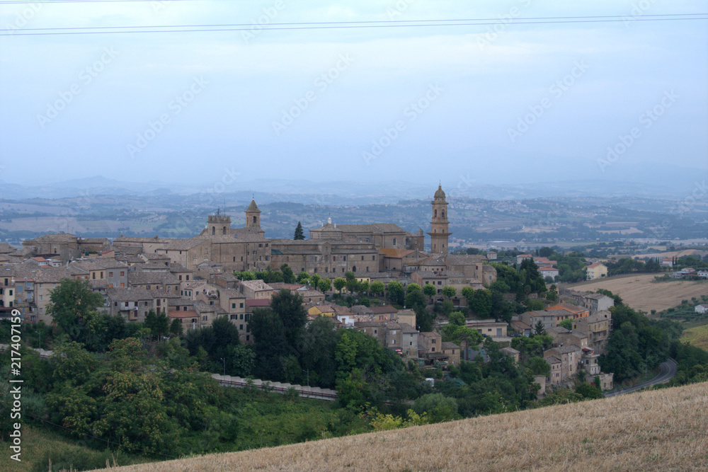Italy,Marche,panorama,village,medieval,view,horizon,summer,europe,hill,old,panoramic,tourism
