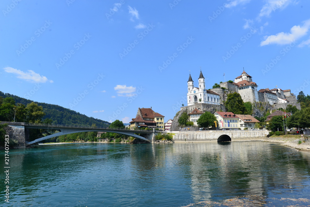 Fototapeta premium Festung Aarburg im Kanton Aargau 