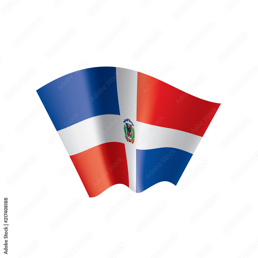 Obraz premium Dominicana flag, vector illustration on a white background