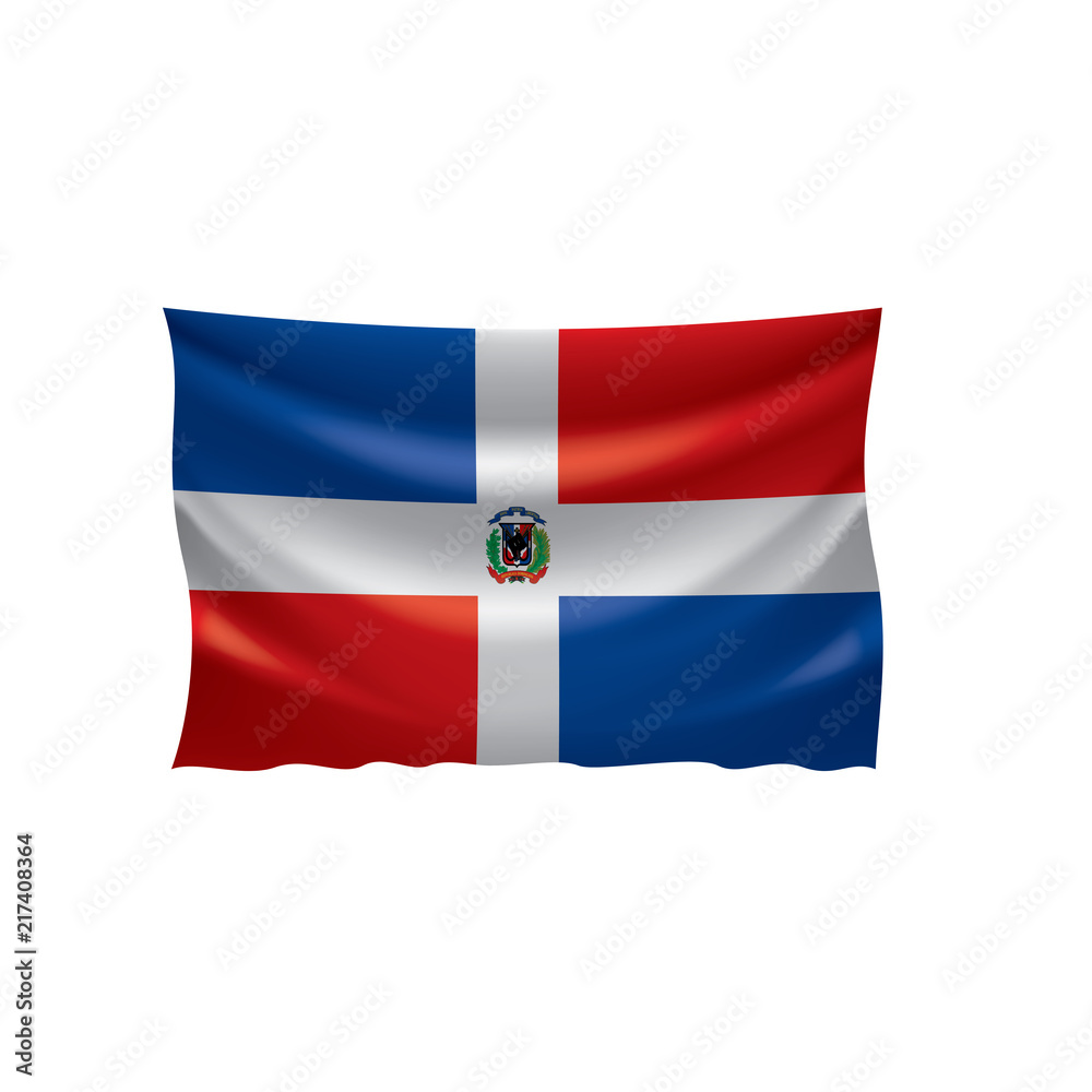 Fototapeta premium Dominicana flag, vector illustration on a white background