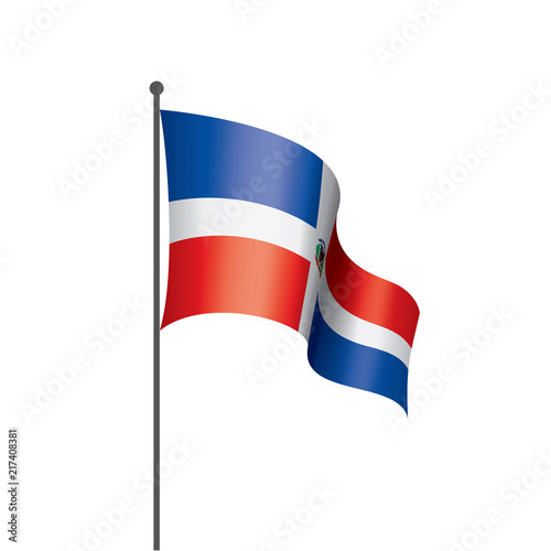 Dominicana flag, vector illustration on a white background Free Download Dominicana flag, vector illustration on a white background - GFXLoad