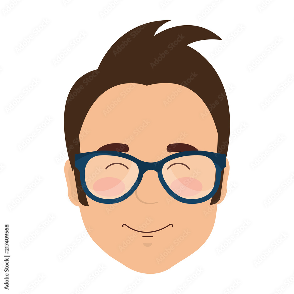 young man with glasses avatar character