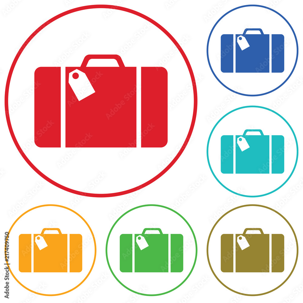 Suitcase travel isolated icon Suitcase travel isolated icon