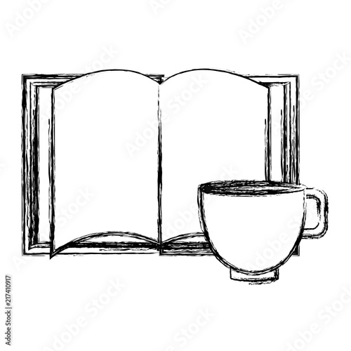 text books school with coffee cup