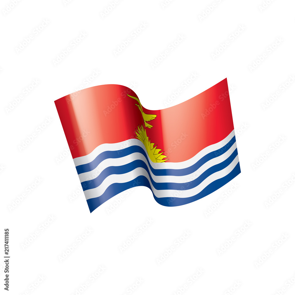 Fototapeta premium Kiribati flag, vector illustration on a white background