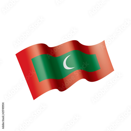 Free Download Maldives flag, vector illustration on a white background - GFXLoad