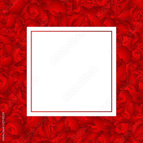 Red Carnation Flower Banner...
