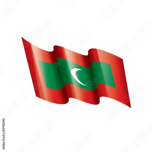 Free Download Maldives flag, vector illustration on a white background - GFXLoad