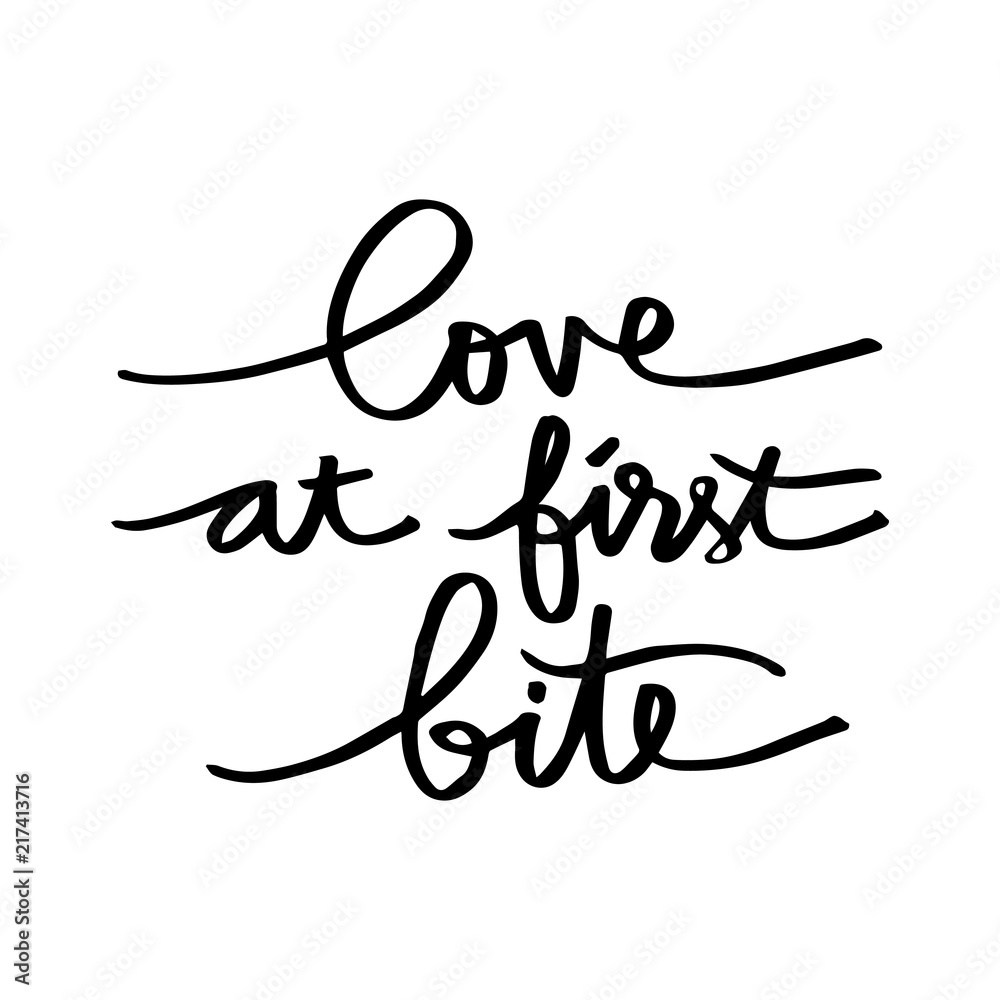 Love at first bite hand lettering Love at first bite hand lettering