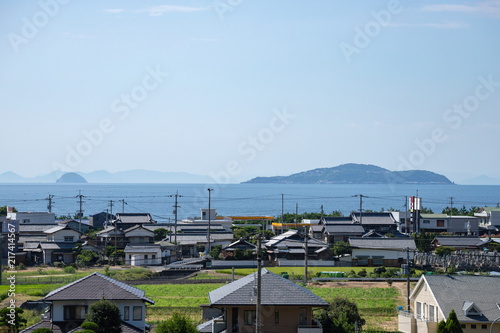 Fotografie Landscape of seto inland sea(Ibuki island),Kagawa,Shikoku,Japan