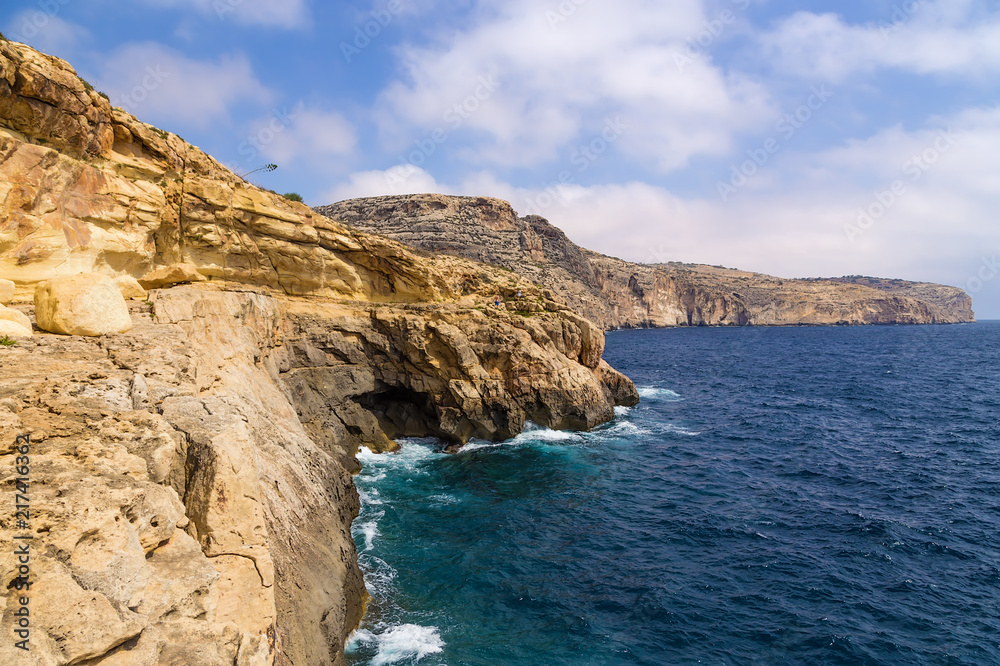 Wied Iz-Zurrieq, Malta. Picturesque coast of the island
