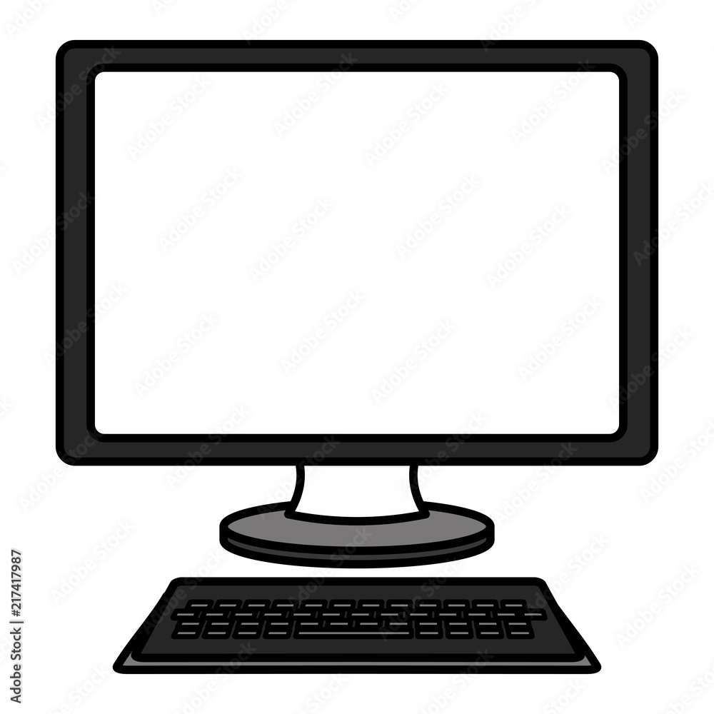 computer desktop isolated icon computer desktop isolated icon