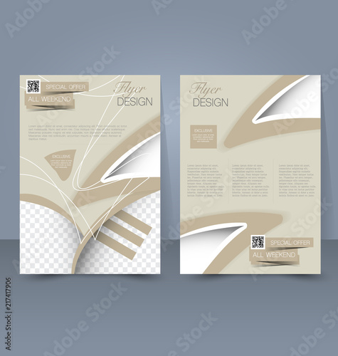 Flyer template. Business brochure. Editable A4 poster for design, education, presentation, website, magazine cover.