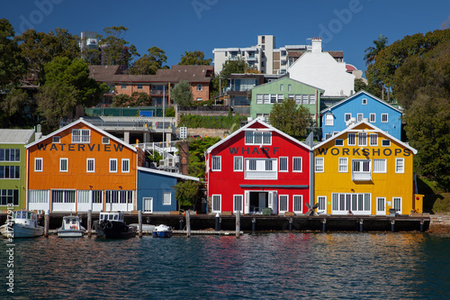 Balmain, workshops, Sydney, harbour, color